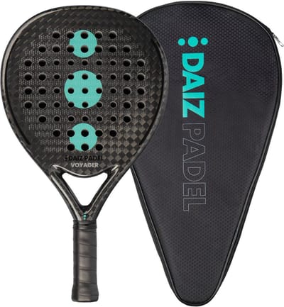 DAIZ PADEL RACKET - Voyager Hybrid - Premium 12K Carbon, Kevlar & 3D Effect - Inclusief Thermo Padeltas & Padel Protector