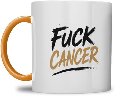 MOK | FUCK CANCER | LEEUW WATERVERF DESIGN | GEPERSONALISEERD MET NAAM | ORANJE