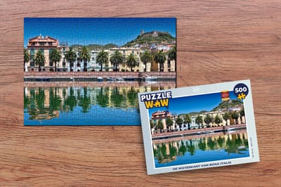 Puzzel De waterkant van Bosa Italië - Legpuzzel - Puzzel 500 stukjes