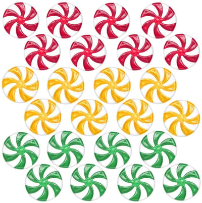 Dailygoods- Kerstdecoratie 24 Stuks - Acryl Windmolen Snoep Ornamenten - Kerstboom Versiering - Feestelijke Decoratie - Kleurvast en Veilig - Geschikt voor Wreaths en Cadeaus - Kerstversiering