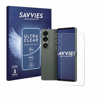 Savvies - Screenprotector voor Sony Xperia 1 VII (Voor+Camera) - Folie Beschermfolie transparant 6 Stuks