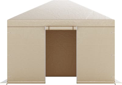 Wintergazebo-Hoes voor 10 X 12 ft Hardtop-Gazebo's, Bescherming Tegen Alle Weersomstandigheden met Zijwanden en Gaasramen, Duurzaam Pe-Materiaal, Afgesloten Schuilplaatshoes, Gazeboframe Niet Inbegrepen