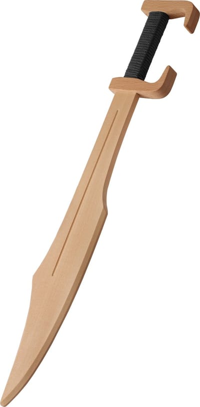 Spartaans zwaard voor kinderen, 57 cm lang, echt beukenhout, ridderzwaard, speelgoed, carnaval, middeleeuws WOODSY ® spartan