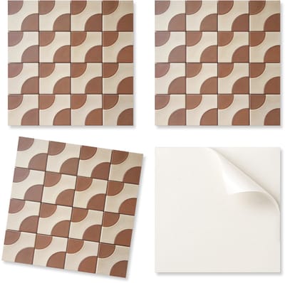Vinyltegels met grafische prints voor de badkamer, geometrisch patroon, 20x20x20 cm