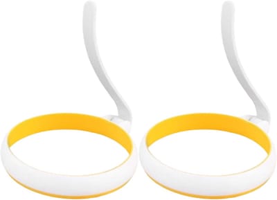 Ronde Eierring - Omeletvorm Bakring - Ontbijt Maken - Inklapbare Handgreep - 10.2 cm - Zwart
