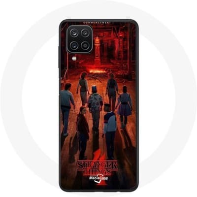 Hoesje voor Samsung Galaxy A12 Stranger Things Poster Crews Fan Art Seizoen 4
