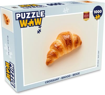 Puzzel Croissant - Brood - Beige - Legpuzzel - Puzzel 1000 stukjes volwassenen