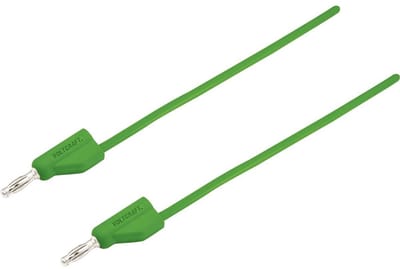 VOLTCRAFT MSB-300 Meetsnoer Banaanstekker 4 mm Silicone 1.00 m Groen 1 stuk(s)