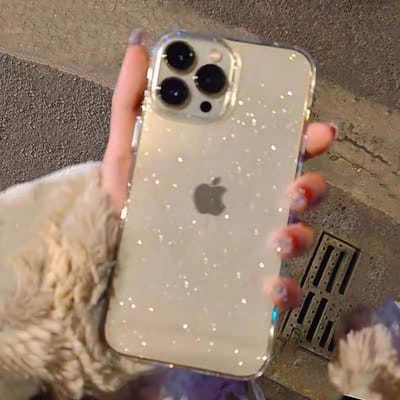 Luxe Transparant Glitter Bling Hoesje Voor iPhone 11 12 13 14 15 16 Pro Max X XR XS 7 8 Plus Helder Zacht Schokbestendig Bumper Hoesje For iPhone 14 pro gray