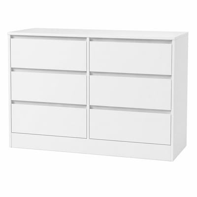 Dailygoods- Commode 6 Laden - Moderne Ladenkast - Opbergkast - Compacte Afmetingen 100 cm - Voor Slaapkamer/Woonkamer - Stabiel MDF Design - Ladekast