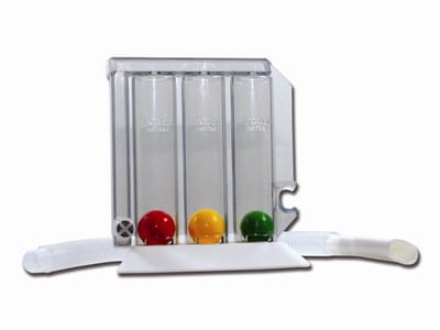 MEDINET Respiprogram Incentive Spirometer - Ademhalingstrainer met 3 Ballen voor Diepe Inademing - Longrevalidatie, Postoperatieve Zorg & Ademhalingsoefeningen - Medisch Hulpmiddel