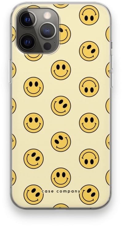 Case Company® - Hoesje geschikt voor iPhone 12 Pro Max hoesje - Smiley N°2 - Soft Cover Telefoonhoesje - Bescherming aan alle Kanten en Schermrand