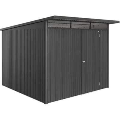 Biohort Metalen Tuinhuis Avantgarde - Donkergrijs Metallic - 260x300cm - Enkele Deur