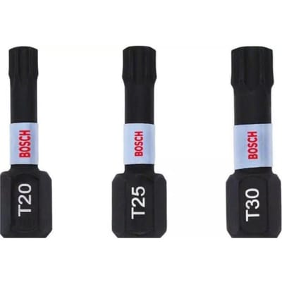 Bosch Impact Control Serie - Torx Schroefbit Set - T20, T25, T30 - 25mm