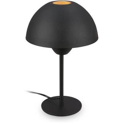 BRILONER Gryde – Tafellamp slaapkamer – E14 fitting – bedlamp met schakelaarkabel – Ø18.8 – hoogte 28.2 cm – zwart