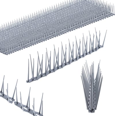 KADAX Vogelafweer van kunststof, duivenafweer, spikes, vogelbescherming voor balkon, raam, dak, tuin, vogelverschrikker ter afweer van vogels, duivenbescherming (zilver, 50 stuks)