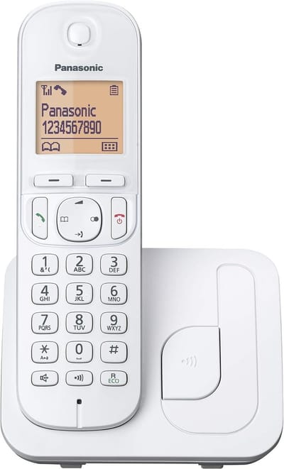 Draadloze Telefoon - DECT Huistelefoon - Thuiscommunicatie - Compact Design - 4.7 x 3 x 16.4 cm - Wit