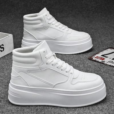 Heren Casual Sneakers Platform Enkellaarsjes High-top Dikke Zool Sneakers Mannelijk Outdoor Basketbalschoenen Sport Trainers 44 gray