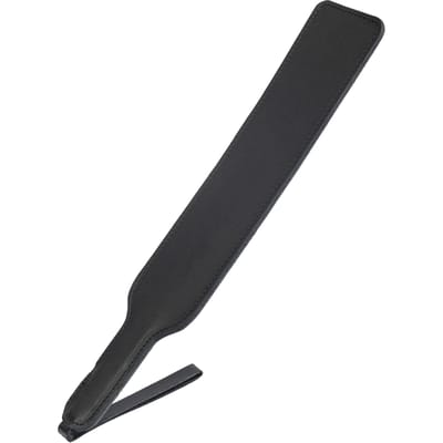 Mooie basic paddle Van 40 cm gemaakt Van glad dubbel leder - Zwart