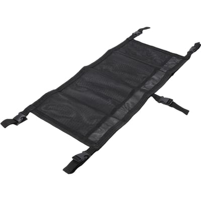 Boot Opbergtas met 3 Vakken Verstelbare Riemen Mesh Bootstoel Organiseren Hangtas voor Jacht black