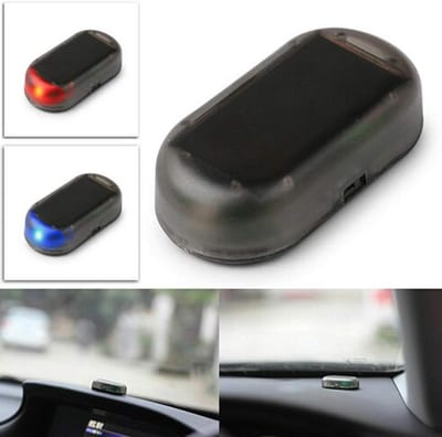 Zonne-energie Signal Light met Anti-diefstal Functie - LED Strobe Alarm voor Auto's in Blauw/Rood