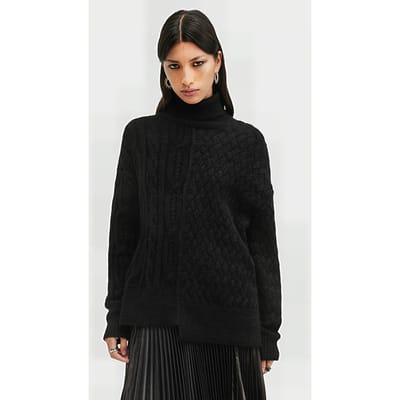 AllSaints Varla Jumper Black Maat: XS | Gebreide Truien Outlet | Dames | Zwart
