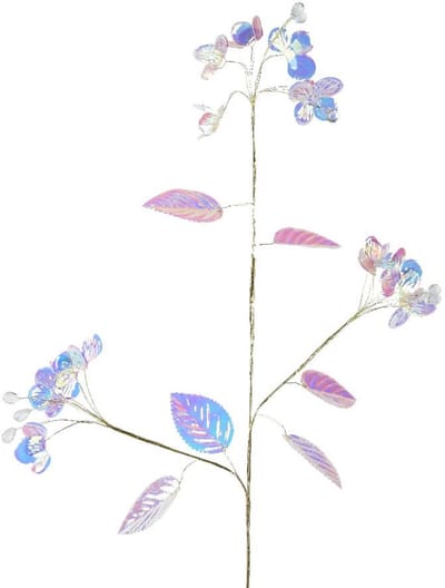 Decoris kunsttak iriserend decoratie roze meerkleurig H68cm kerst.