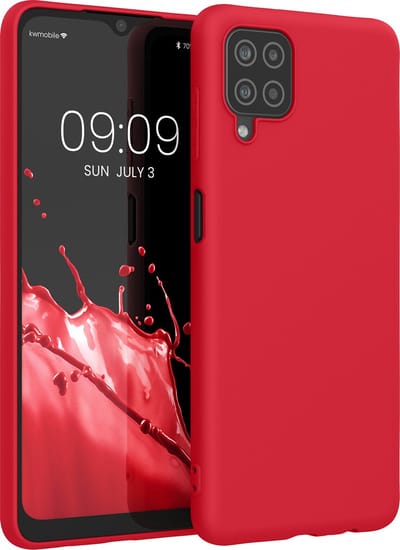 kwmobile telefoonhoesje geschikt voor Samsung Galaxy A12 - Hoesje voor smartphone - Back cover in klassiek rood