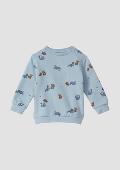 Sweatshirt met all-over print, binnenkant geborsteld voor baby s.Oliver
