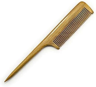 Sandelhout Kam - Fijne Tanden - Haar Styling - Handgemaakt Natuurlijk - 23 cm - Houtkleur
