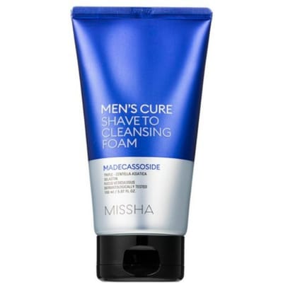 Missha Men’s Cure Shave to Cleansing Foam 150ml Zachte Scheer- & Gezichtsreiniger