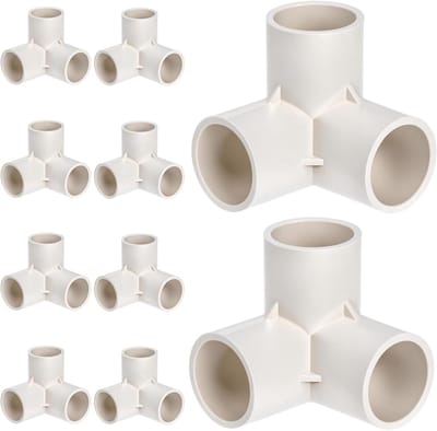 PVC Pijpverbindingen - Hoekstukken - Kasconstructies Bouwen - 3-Weg Aansluiting - 25mm Binnendiameter - Wit