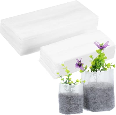 100 Pcs Plant Bags - 2 Sizes Non-Woven Fabric Plant Bags - Degradable Grow Pots voor Het Kweken van Zaden - Groenten - Bloemen - Fruit - Planten
