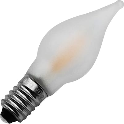 Reserve Kerstlampje E10 LED Filament - 10-55V - 0.2W - Warm Wit Licht - 2200K - Mat - Klassiek model