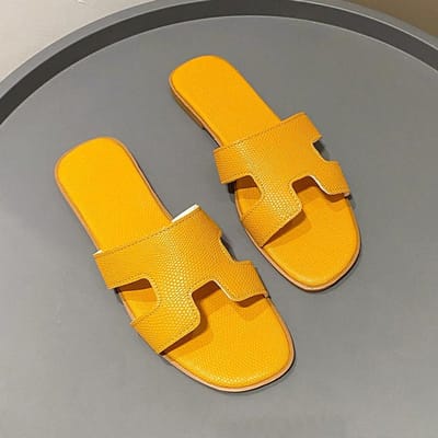 Dames Slippers   Zomer Comfort Platte Bodem Slippers Toeristen Strand Sandalen Klassiek Buiten Leer Slides Dames 38 orange