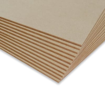 Set van 12 onbehandelde MDF-platen 30x21 cm, 3mm dik voor graveerprojecten