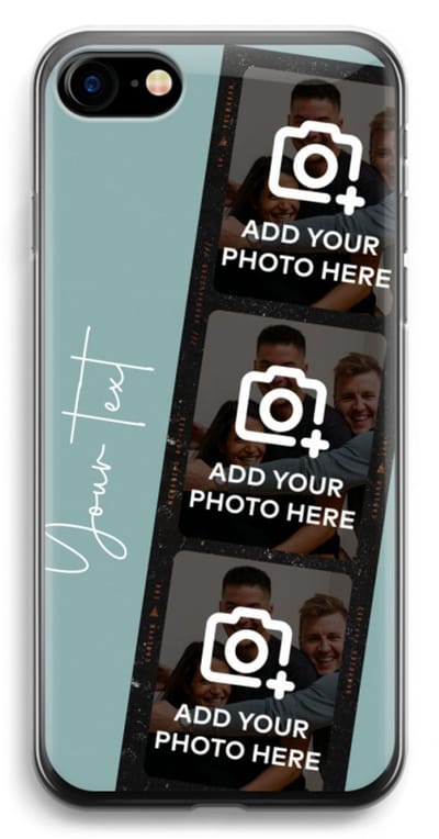 Gepersonaliseerd - Case Company® - Hoesje geschikt voor iPhone SE 2020 hoesje - Filmrol N°1 - Soft Cover Telefoonhoesje - Bescherming aan alle Kanten en Schermrand