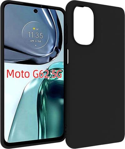 MoDo hoesje Geschikt voor Motorola Moto G62 5G - Siliconen Back Cover - Zwart
