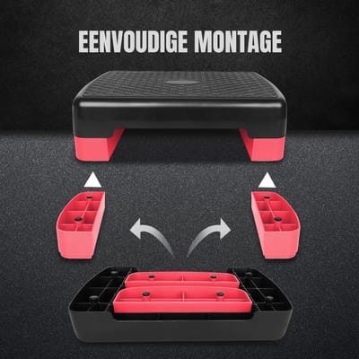 SAVI® Stepper Fitness - Fitness - Rood- 46cm x 28cm x 11cm