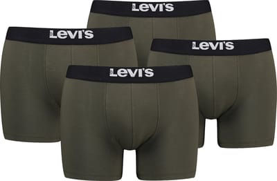 BOXERS 4-pack Levi's effen herenboxershorts, gemaakt van biologisch katoen