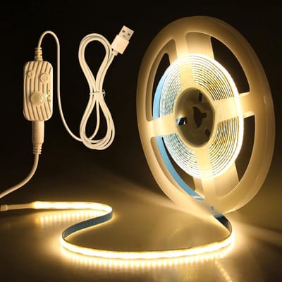 COB LED-strip met Bewegingssensor 2 Meter Dimbare Warm Witte Flexibele Verlichting