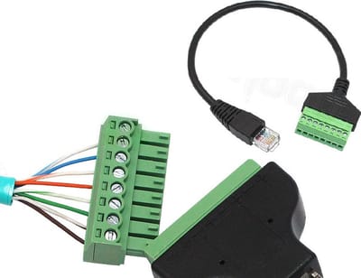 rj45 schroef aansluitblok 8 pin connector ethernet rj45 vrouwelijk naar 8 pin 1 stuk