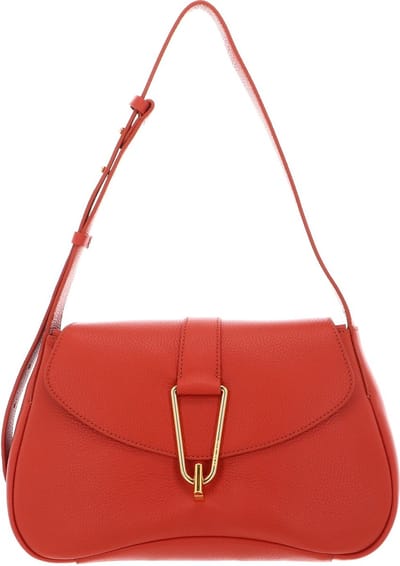COCCINELLE Schoudertas Coccinelle Himma Handbag Grained Leather Tangerine Oranje
