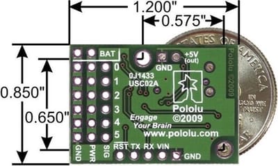 Micro Maestro 6-Channel USB Servo Controller (Assembled) Pololu 1350