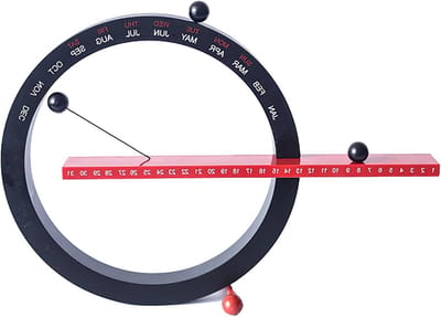 Creatieve Magnetische Kalender voor Bureau, Handmatige Perpetuele Kalender met 3 Stabiele Magnetische Steunen voor Thuis en Kantoor