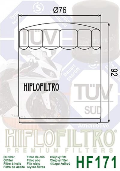 Filtre à huile Hiflofiltro pour Moto Harley Davidson 1340 FLST Heritage Softail Après 1990 Neuf