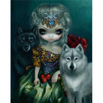 Loup Fée Dessin Animé Broderie Diamant Peinture Diamant 5D Point de Croix 20X30CM gray
