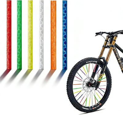 Reflectoren voor fietswielen, 6 stuks reflecterende stickers voor hoge zichtbaarheid, waterproof en 360° zichtbaarheid in diverse kleuren