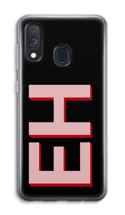 Gepersonaliseerd - Case Company® - Hoesje geschikt voor Samsung Galaxy A40 hoesje - Monogram - Soft Cover Telefoonhoesje - Bescherming aan alle Kanten en Schermrand