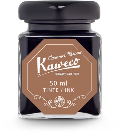 Kaweco - Ink bottle - Caramel Brown - potje vulpeninkt - Bruine originele Kaweco-inkt in 50 ml glas